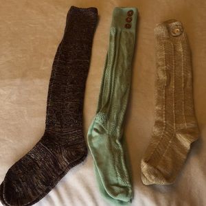 Three pair of Maurices boot socks